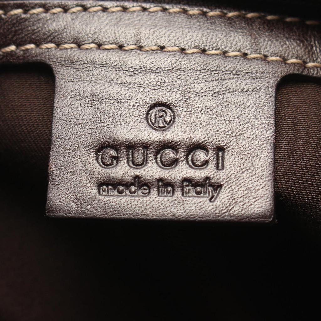 Used GUCCI GG canvas Tote Bag 145993 canvas leather Beige Brown Used Women