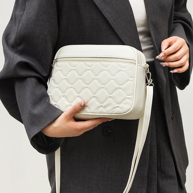Женская сумка-слинг на ремне, маленькая квадратная, новая стеганая сумка из искусственной кожи, универсальная сумка-мессенджер