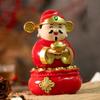 Auto Shaking Solar Caishen Sculpture Solar Powered Nodding Lucky Wealth Statue  Store Display