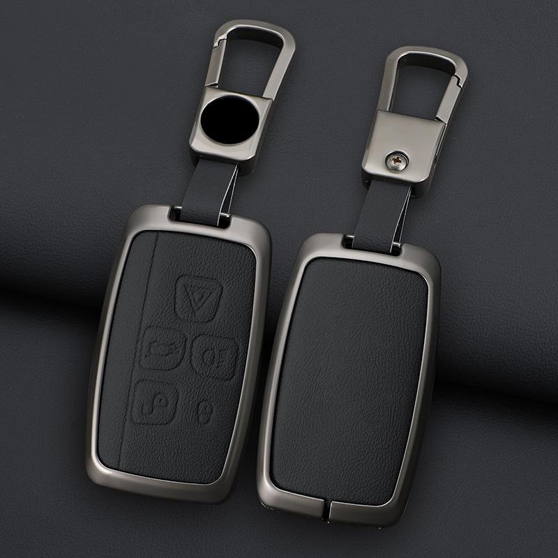 Zinc Alloy Leather Car Key Case Cover for Land Rover A9 Range Rover Sport Evoque Freelander 2 Discovery 3 4 5 EVOQUE Keychain