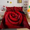 3D цветок черный фон комплект постельного белья роза пододеяльник наволочка двуспальная кровать полноразмерное покрывало моющаяся молния удобное украшение дома