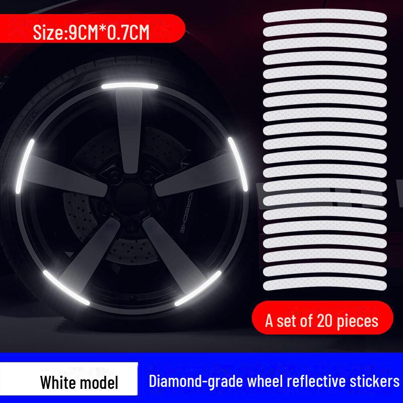 Универсальные светоотражающие наклейки на ступицы колес автомобиля — защита от царапин и декоративные модификации шин