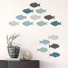 20 Pcs Wooden Fish Wall Decor Painted Fish Ornaments Nautical Coastal Theme Wall Art Fish Decorations for Lake House Home Beach Decor