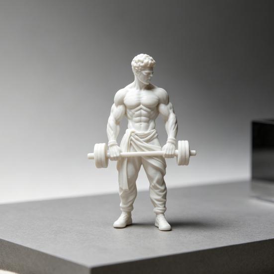 Фитнес-Украшение 3D Печатное Украшение Мускулистый Мужчина, Скульптура на Фитнес-Тему для Бодибилдеров, Статуэтка Железного Мастера Спортивная Фигурка Тяжелая Атлетика Домашний Офис