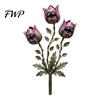 Bold Garden Accent Carnivorous Plant Stake Whimsical Decoration Rusty 2D Flat Large Flytrap Sculpture for Yard Art Lawn Flower Bed Planter Unique