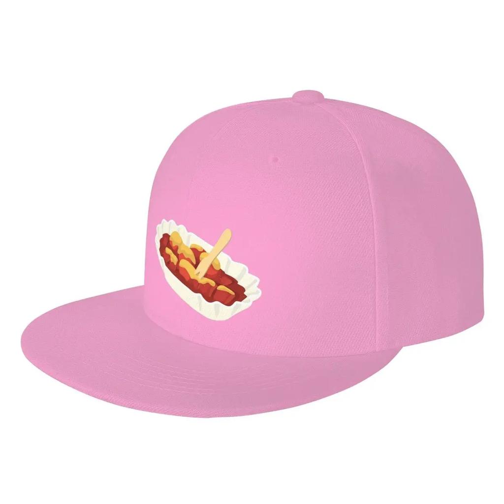 Currywurst Eating Fast Food Foodie Baseball Caps Snapback Baseball Hats Breathable Casual Casquette for Unisexs And Womens
