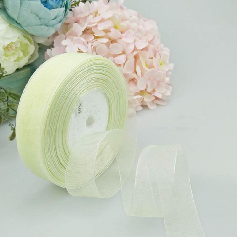 DIY 50 ярдов/рулон горячие новые оптовые партии свадебные рождественские ленты 2,5 см конфетного цвета подарочная упаковка праздничное украшение высококачественные ювелирные изделия аксессуар