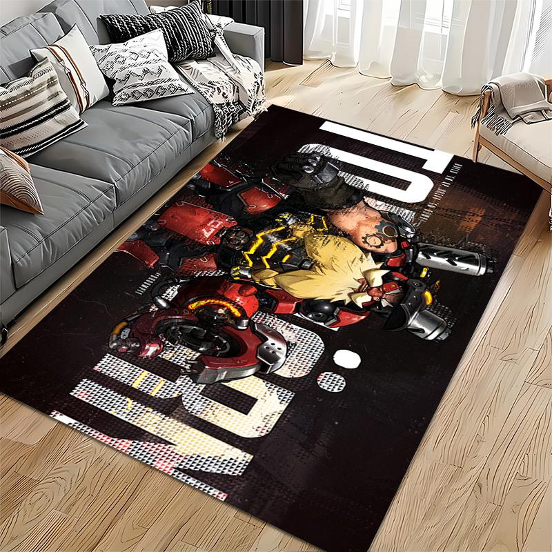 Arknights printed flannel non-slip rug for living room and bedroom decoration