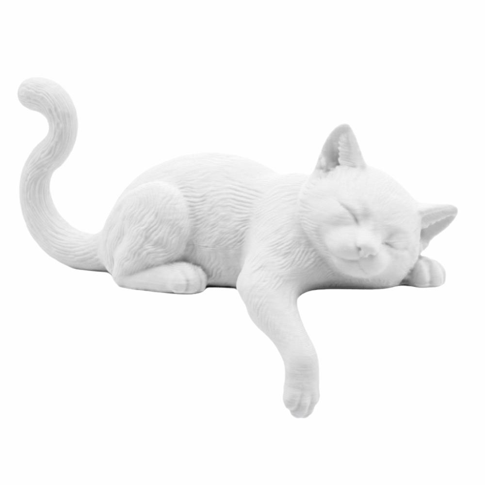 Cute Sleeping Cat Ornament 3D Printed Cat Statues Crafts Decorative Cat Statues Bedroom Decor