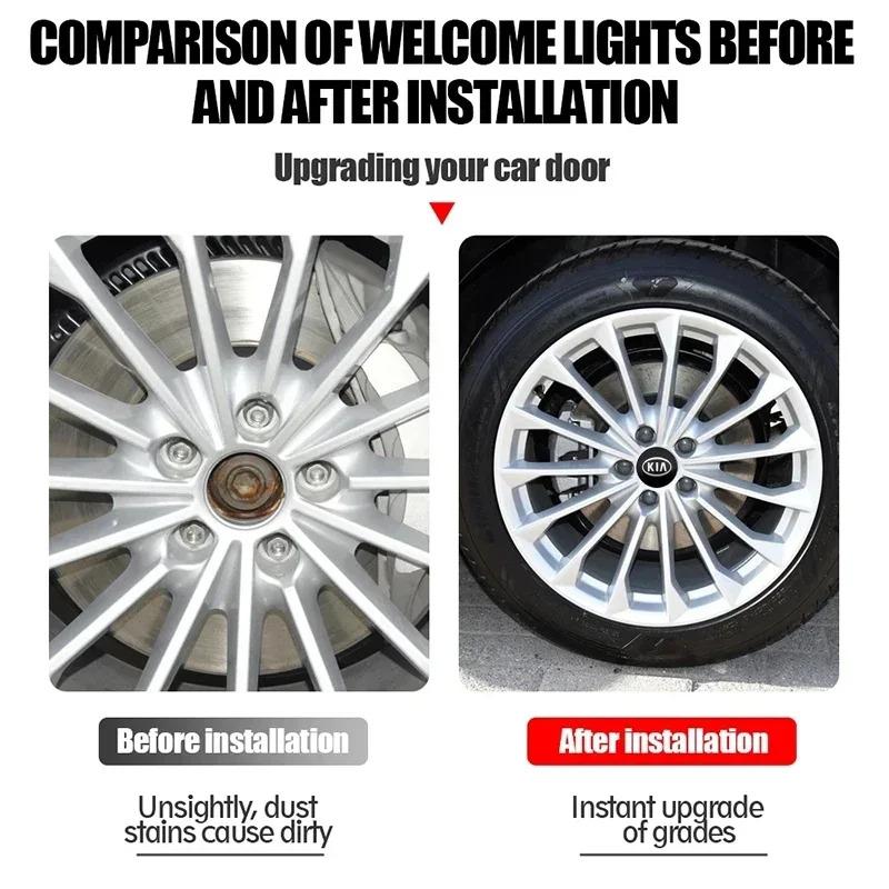 MYMX8 4pcs 56mm Car Wheel Center Cover Stickers Hub Cap Accessories For KIA EV6 Sorento Niro Stinger Ceed Carnival K5 K9 Soul Carens