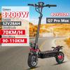Электросамокат BOYUEDA Q7Pro Max, двойной мотор 2*1600 Вт, аккумулятор 52 В 28 Ач, для взрослых, внедорожный, 10-дюймовый, для городской езды