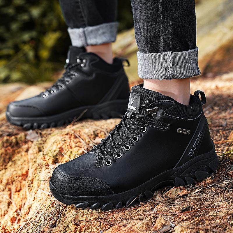 36-47 зимние мужские высокие кроссовки для активного отдыха из бархата женские походные ботинки большого размера с мехом теплые походные ботинки весна/осень