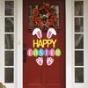 Photo Props Cartoon Easter Door Hanging Colorful Paper Bunny Egg Decoration Handmade Rabbit Door Wall DIY Pendants Party Favors