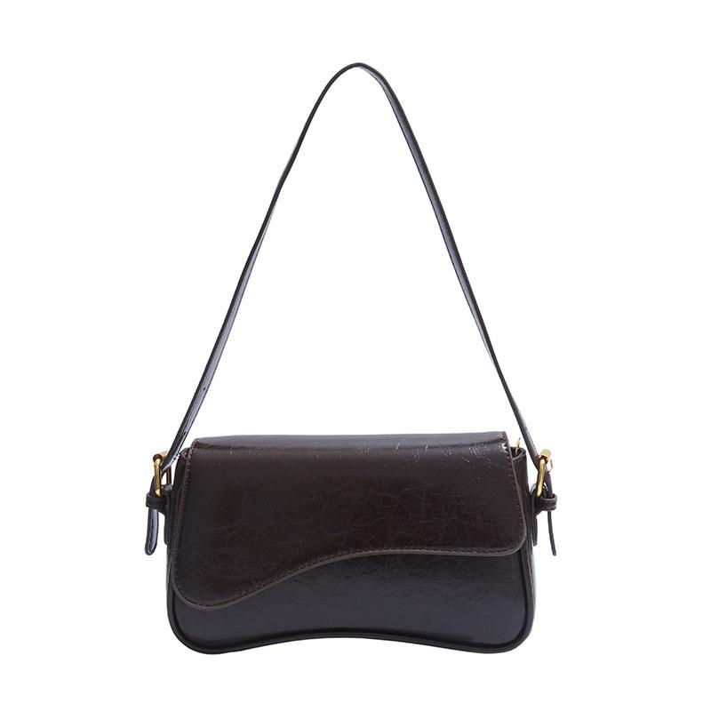 Модная сумка женская новая ретро осенняя на плечо подмышку сумка для通勤 messenger однотонная маленькая квадратная сумка тренд