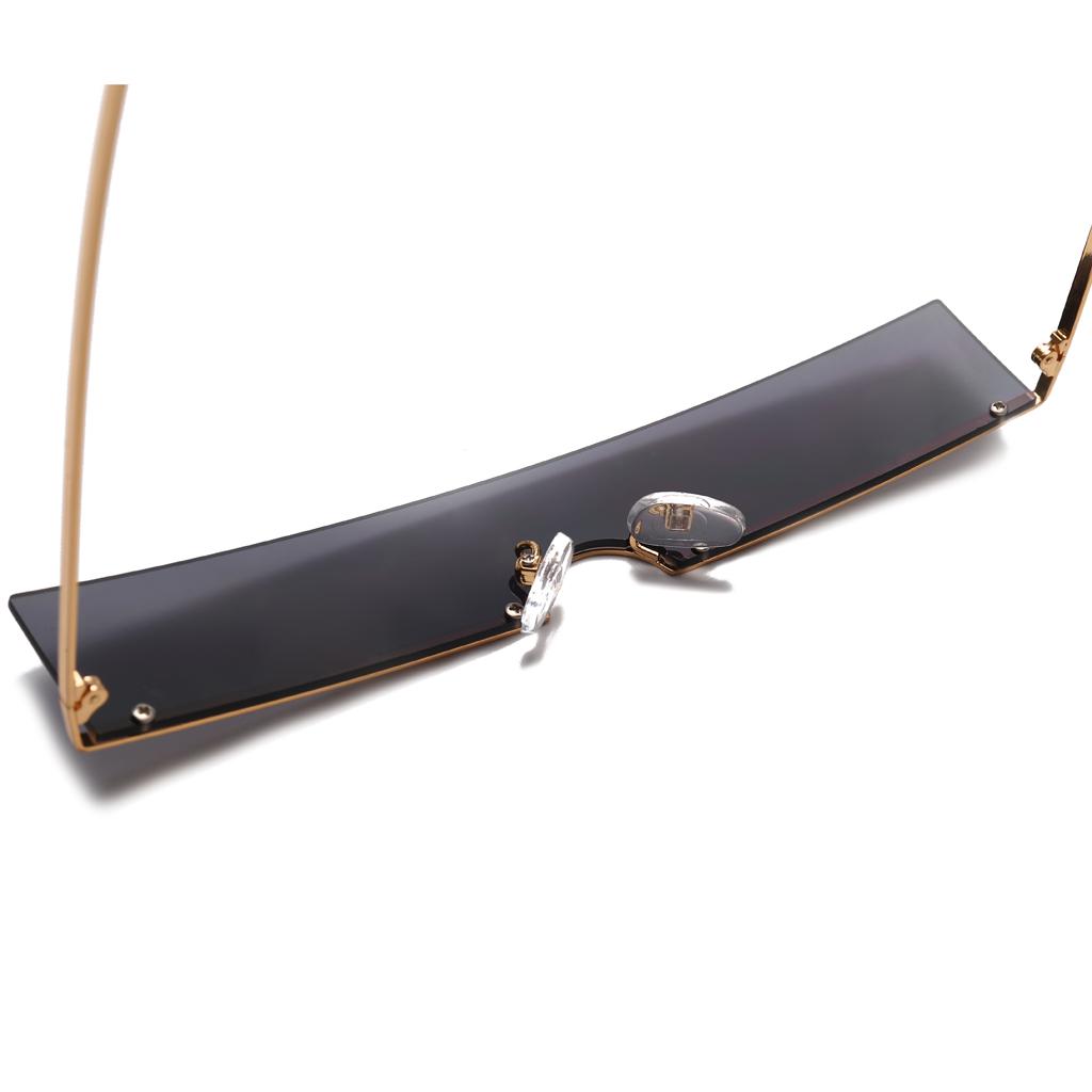 Мужские узкие солнцезащитные очки, женские прямоугольные солнцезащитные очки в полурамке для мужчин, ретро UV400, металлические