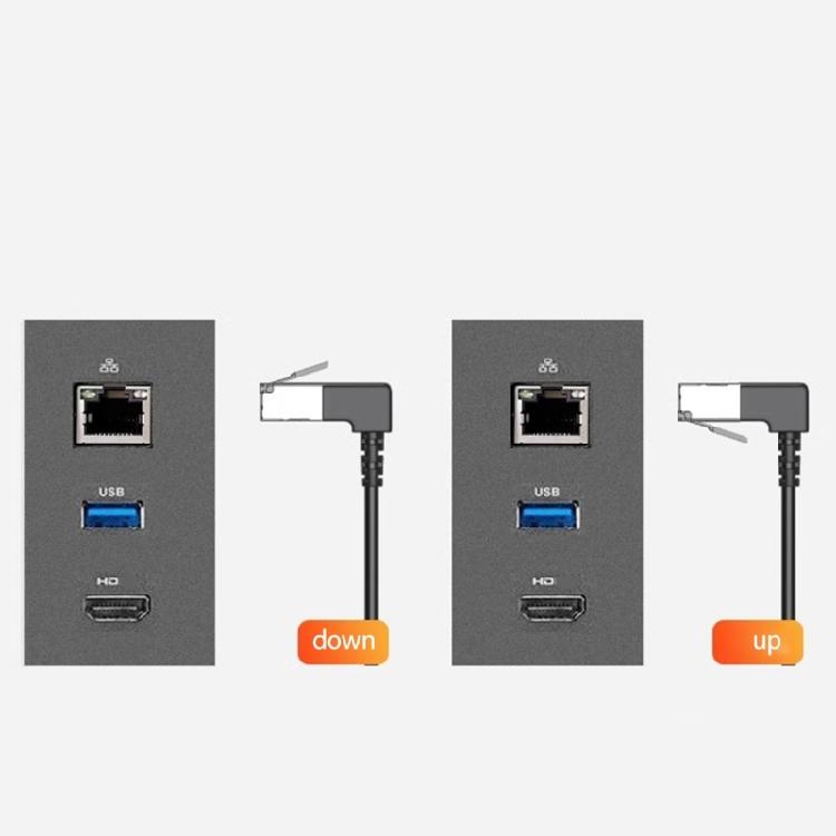 Кабель-удлинитель Ethernet CAT7 10 Гбит/с, 90-градусный удлинитель, угловой сетевой кабель RJ45-адаптер для ПК