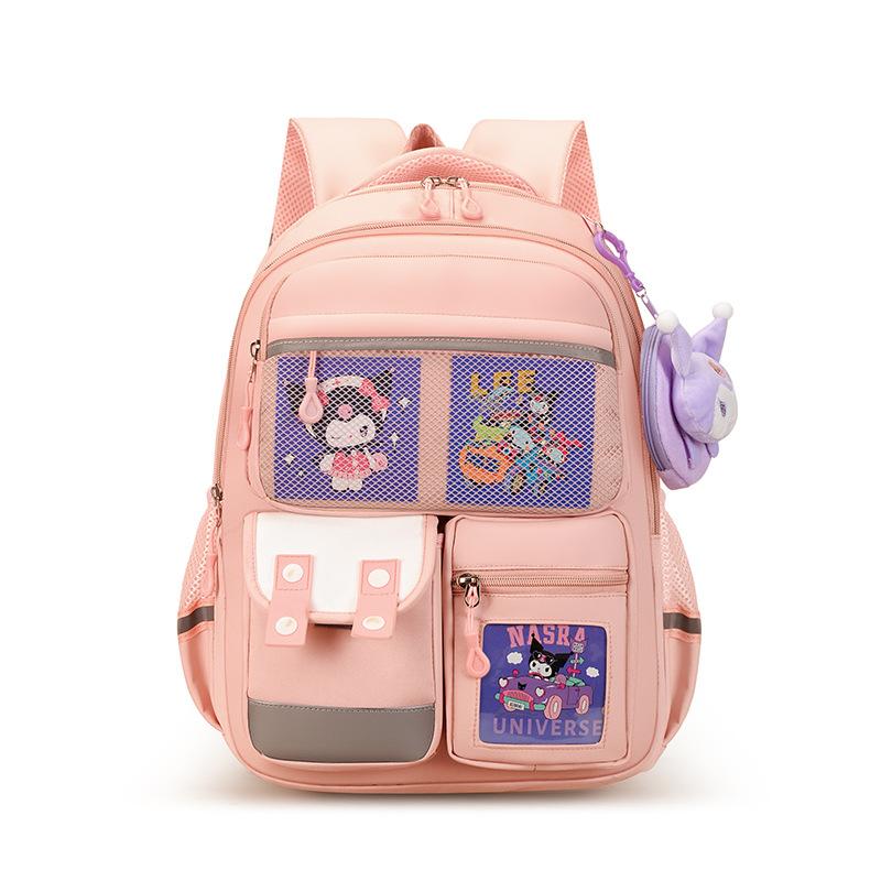 Large Capacity Primary School Schoolbag Cartoon Animation With Pendant Boys And Girls Backpack Cute Children'S Backpack Tide