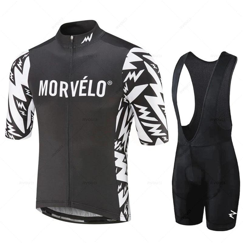 Morvelo-Мужской дышащий костюм для велоспорта, с коротким рукавом, для профессиональной велосипедной команды, 2026 лето, дышащий велосипедный костюм, комплект