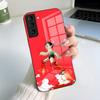 Японский Аним Астробой Чехол для телефона Samsung A56 A36 A26 A16 A15 A25 A35 A55 A14 A34 A24 A54 Стеклянный чехол
