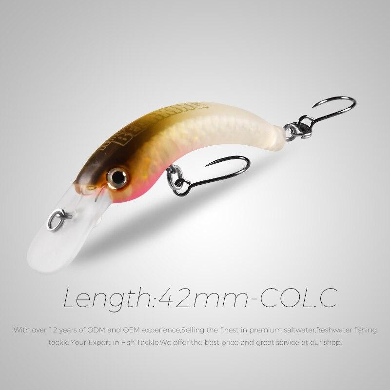 BEARKING 29 мм 42 мм рыболовная приманка для форели, мини воблер, рыболовные снасти, пресноводный гольян, рукоятка, искусственная жесткая приманка