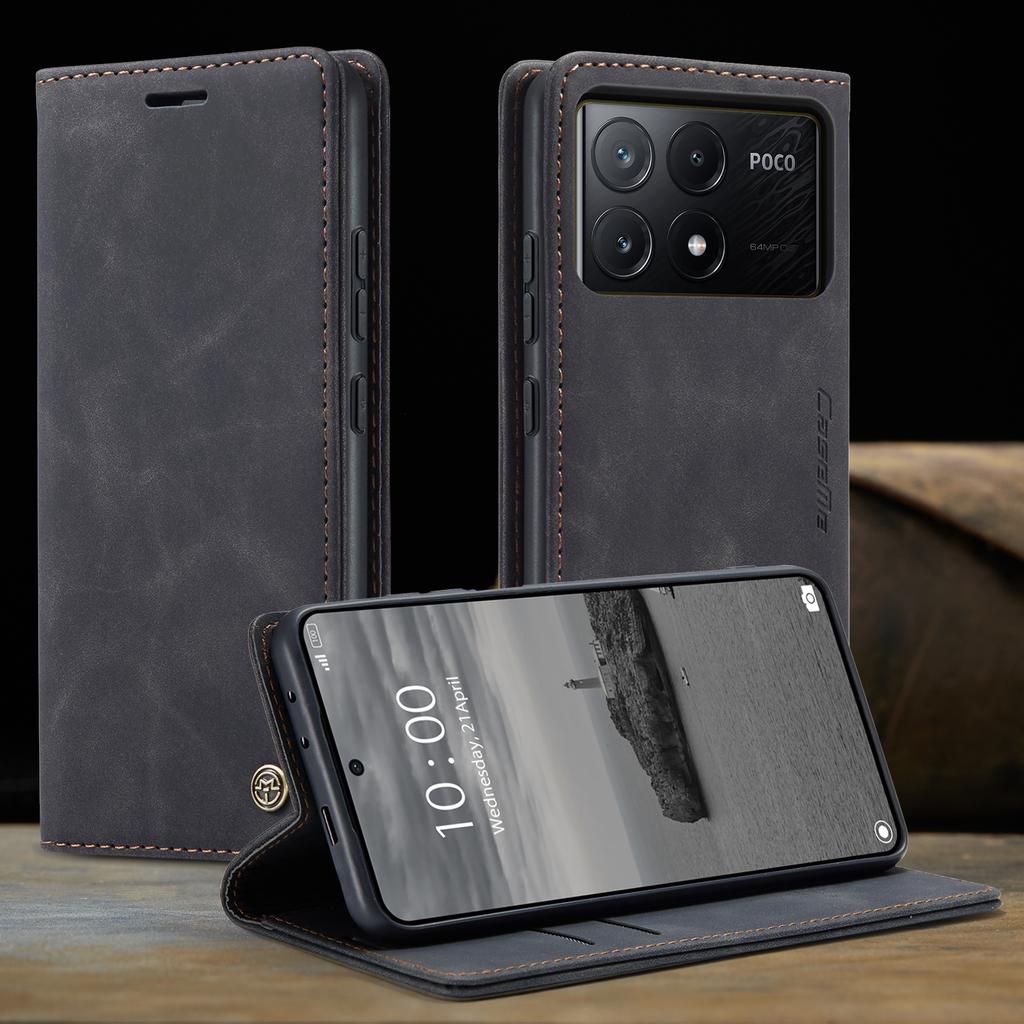 Для Xiaomi Redmi K70E 5G/Xiaomi Poco X6 Pro 5G Чехол-кошелек Серия CASEME 013 Кожаный чехол для телефона с подставкой