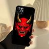 Чехол для телефона с маской Они самурая Для iPhone 13 16 15 11 12 14 17 Pro Max 12 mini 15 16 Plus 16e 17 Air Cover Funda