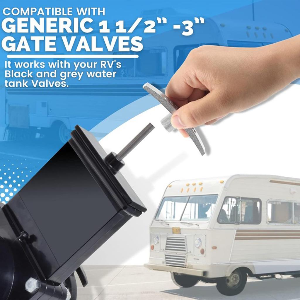 2 PCS RV Waste Valve Handles T1003-6MN Replacement for Camco Valterra Camper Dump Valve T Handles Fits 1 1 2'' and 3'' Gate Valve