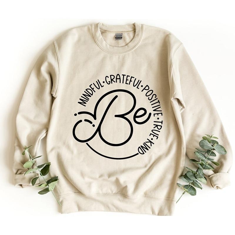 Будьте внимательны, Grateful Positive True Kind, женская одежда, уличная одежда, церковная одежда, религиозная женская толстовка, толстовка, дропшиппинг