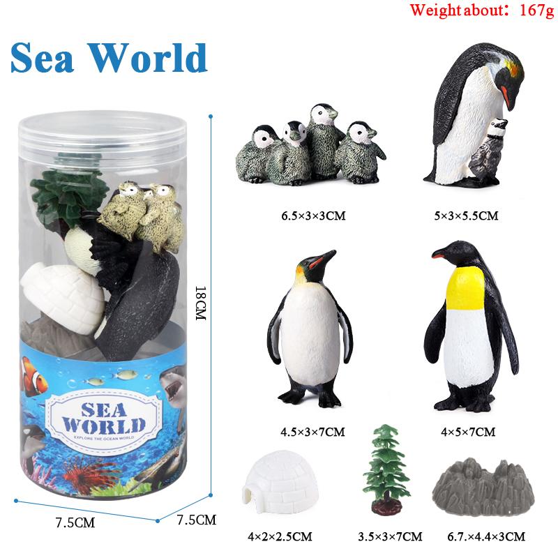 Oenux Набор миниатюрных животных Дикая морская жизнь Ферма Динозавр Игрушка Фигурка Модель Фигурки Зоопарк Милый Образование Детская игрушка Подарок