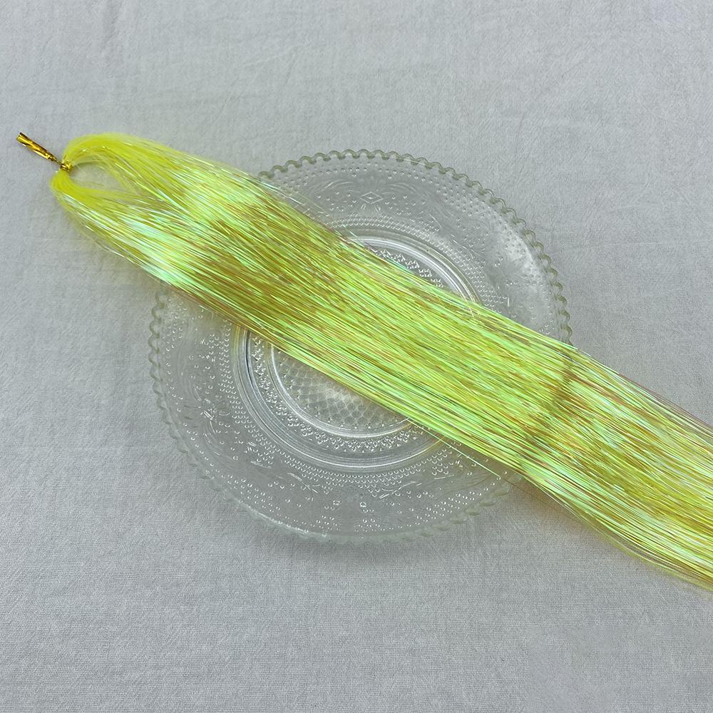 93/120cm Sparkle Synthetics Hair Extensions Tinsel Rainbow Colored Strands Girls Headwear Hairbinge Hair Laser False Decor