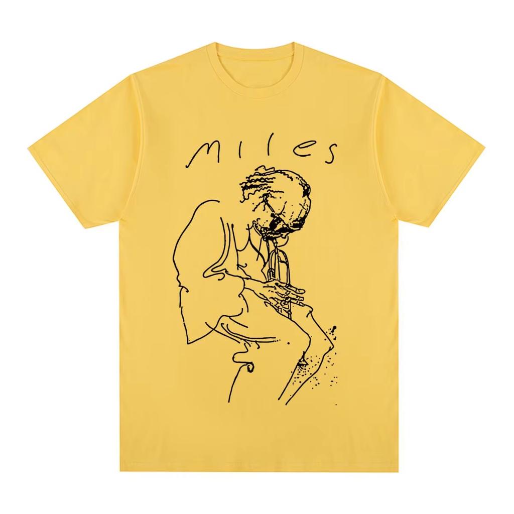 2026 Summer Fashion Trendy Tee Men Women Vintage Top Miles Davis Vintage T-shirt Retro Music Jazz Concert Singer Art Cotton Men T shirt New Tee Y2K