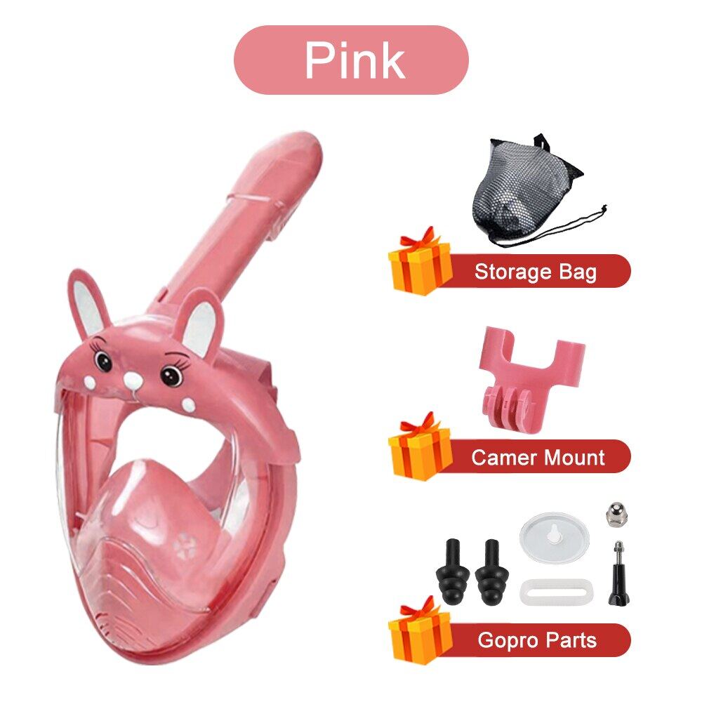 OLIKEI полнолицевые детские маски для подводного плавания мультяшная маска для плавания и дайвинга для детей противотуманные герметичные подводные очки безопасное дыхание