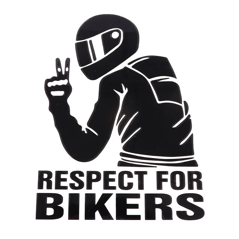 Motorcycle Reflector Sticker Decal Waterproof Helmet Reflective Stickers Motorcycle Car Red Respect for Bikers Vinyl 3D Stickers