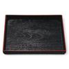 Square Wood Grain Tray Lacquerware Made In Japan J-kitchens 9-inch (Tray) Black/Red, Non-Slip, 27cm, (ABS Resin),