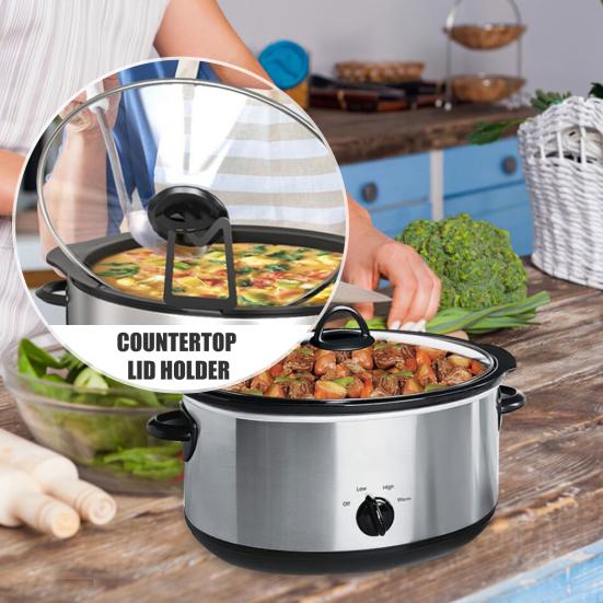 Pot Lid Holder Easy Pot Lid Non-Slip Design Universal Stand Stable to Use Slow Cooker Lid