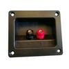 Black Speaker Terminals Connectors Square Box with 2 Banana Gildeds Subwoofer Stereoes Plug Spring Cup Connection