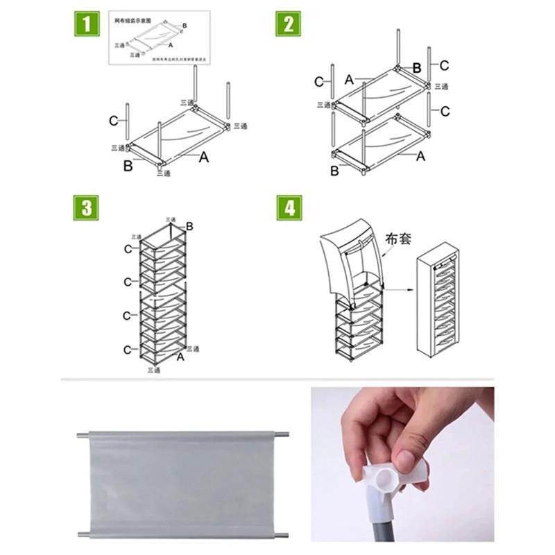 Shoe Rack Organizer Multilayer Dustproof Shoes Storage Cabinet Home Hallway Space-saving Cabinets Shoe Shelf
