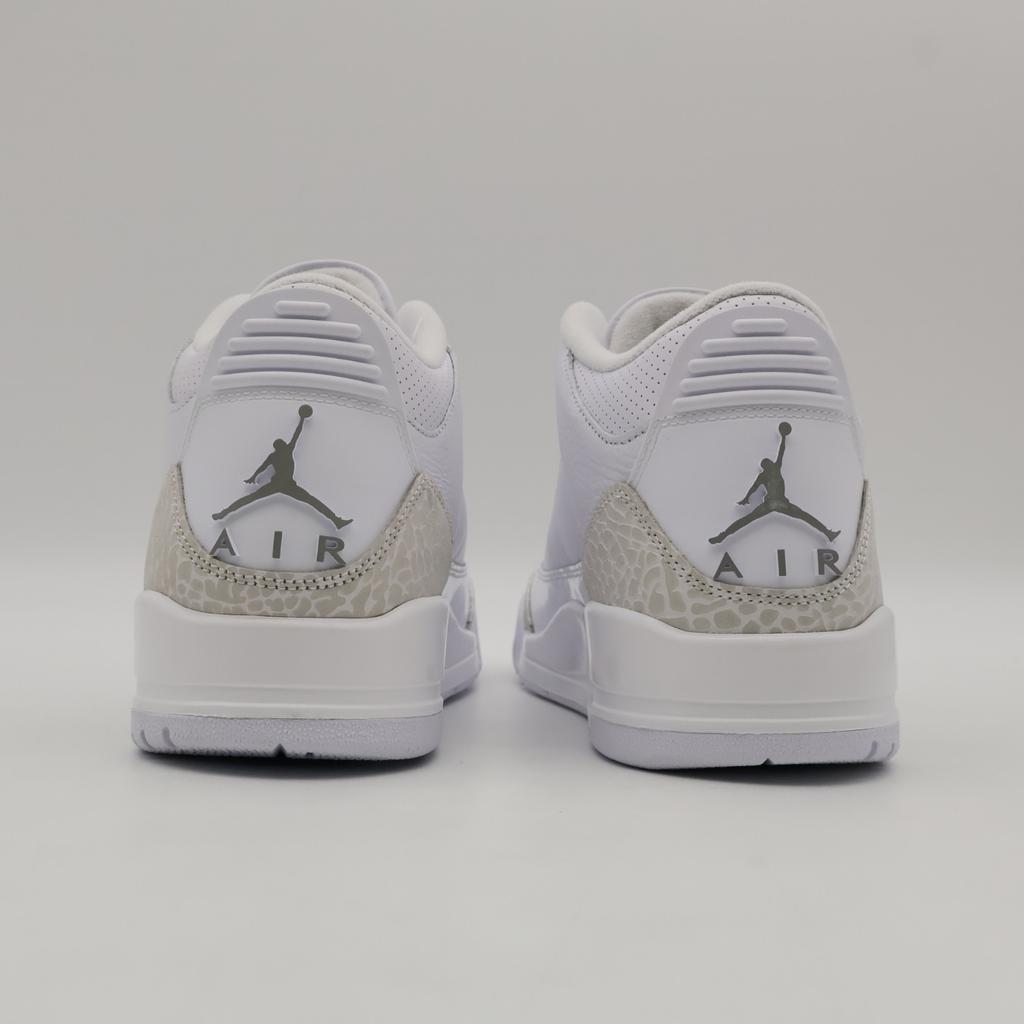 CT8532-111 Nike Air Jordan 3 Retro Pure Money Белый и Серебристый (2025) (Мужской)