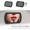 Sun Walker Car Sun Visor Vanity Mirror, 6.6" × 4.3" Clip-on Auto Rear View Makeup Mirror, Portable Vehicle Sun-Shading HD Cosmetic Mirrors for Women