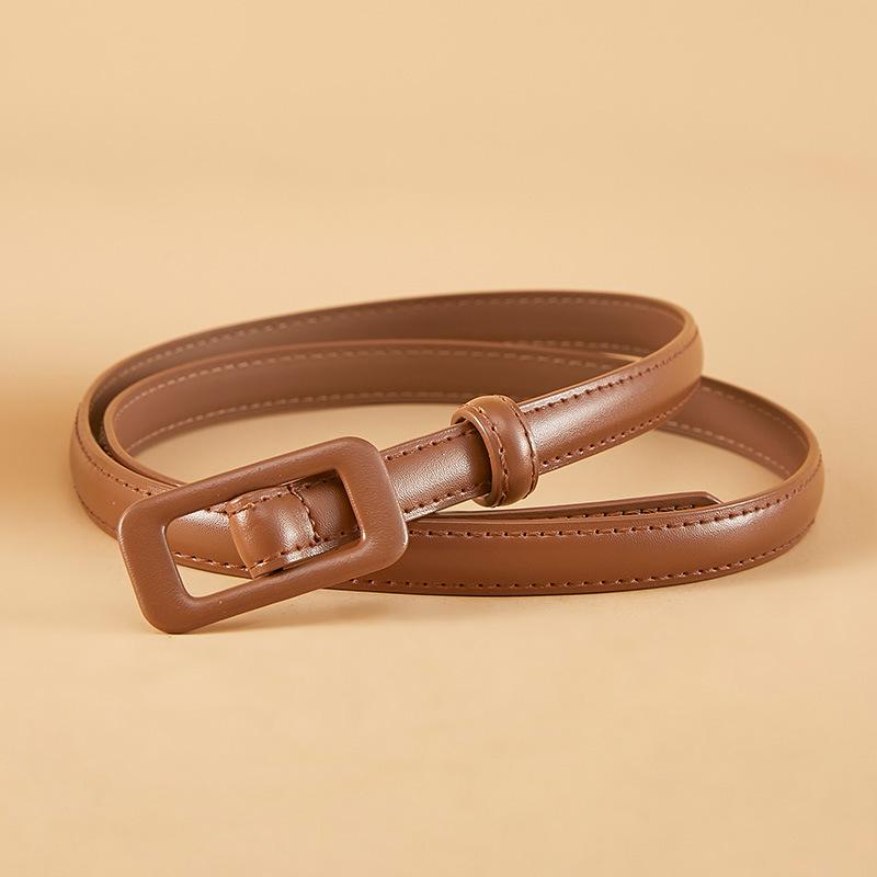 Women'S Belt New Fashion Dress Decorative Thin Belt Versatile Women'S New Skirt Smooth Buckle Belt Women