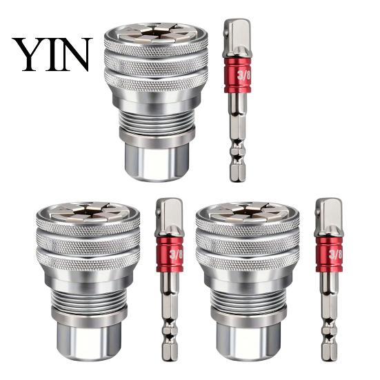 Chrome Vanadium Wrench Multi-Function Universal Socket Tool, 3/8''-3/4'' Adjustable Socket, Corrosion Resistant Self-Adjusting Ratchet Adapter