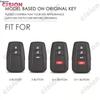 Carbon Fiber Smart Car Key Remote Fob Case Cover Shell Holder Chain For Toyota CHR RAV4 Camry Corolla Cross Harrier Venza Avalon ER5