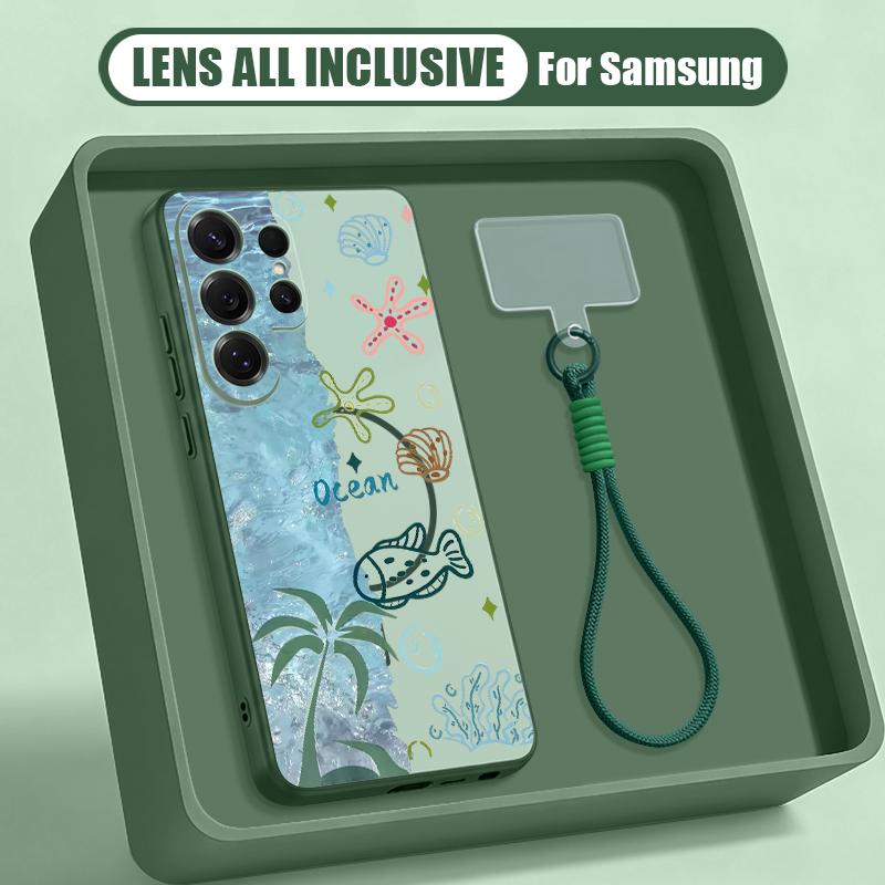 Чехол «Звездное море Дельфин» для Samsung S26 Ultra S25 FE S24 S24 Plus A57 A37 A17 A56 A36 A16 A55 A35 A15 A54 5G Гибридный Магнитный Матовый Чехол