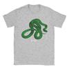 Streetwear T Shirt Deftones Green Snake Pure Cotton TShirts  Novelty Tee Shirt for Unisex Summer YK Casual Short Sleeve Tees