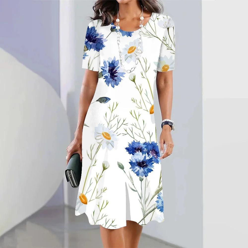 Новые женские платья с ботаническим и цветочным принтом, элегантные длинные платья больших размеров, женская одежда, цельное платье