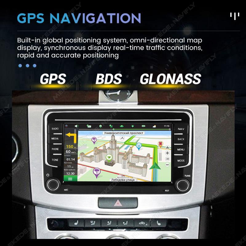 Navifly 2 Din Android Auto Carplay автомобильный стерео GPS-плеер для VW Volkswagen Skoda Octavia golf 5 6 touran passat B6 polo Jetta BT