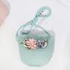 Cute Sun Beach Straw Weaving Girls Summer Hat Flower Sunshade Caps Wide Brim Hats Shoulder Bag