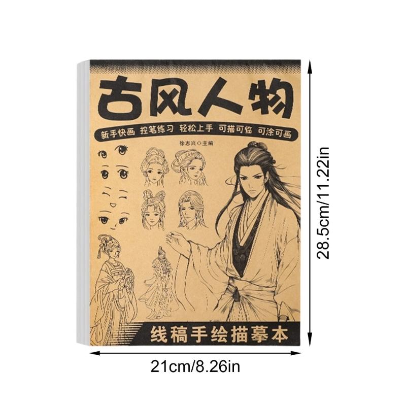 Animes Character Line Art Drawing Book Reusable Tracing Sketchbook For Aspiring Artists