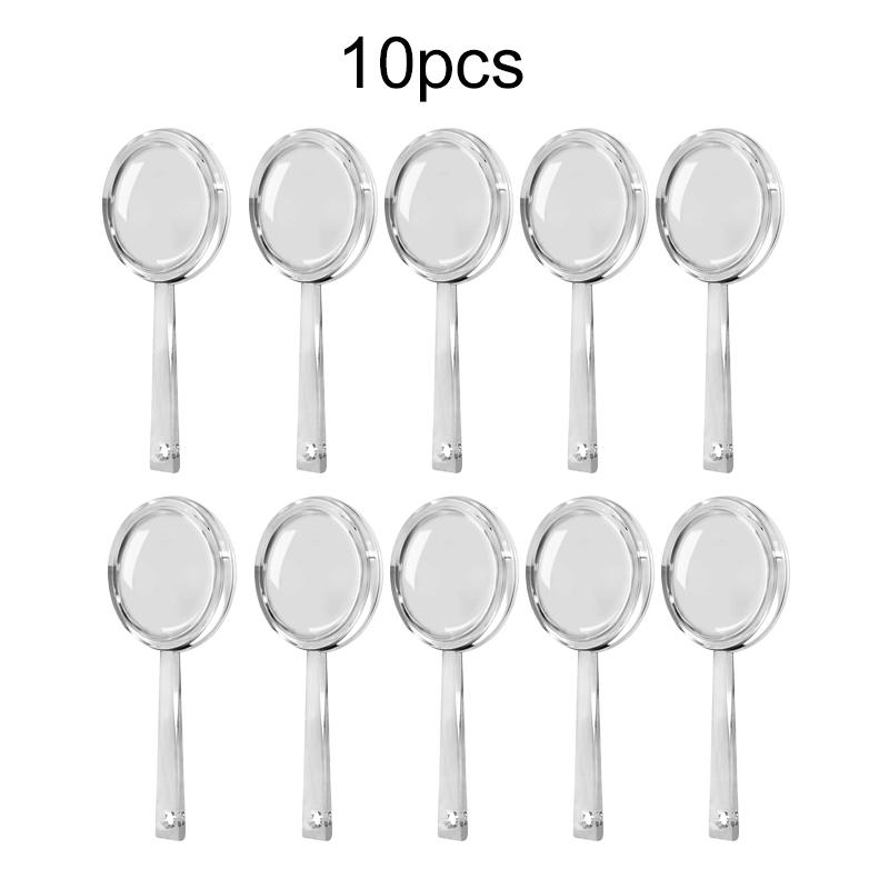 8~12pcs Magnifying Glass Handheld Transparent 9cm School Physics Teaching Tools Outdoor Use Scientific Supplies Portable TMZ