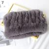 Elastic Rabbit Fur Scarf Multicolour Fur Collar Neck Creative Rex Rabbit Fur Scarf  Gift